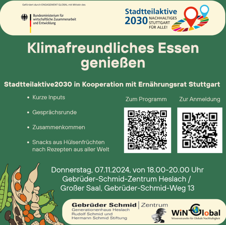 Jetzt anmelden zum Klimafreundlichen Essen in Heslach